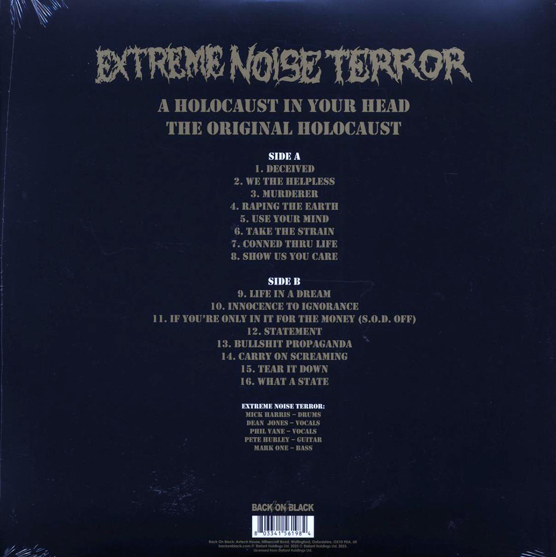 Extreme Noise Terror - A Holocaust In Your Head: The Original Holocaust