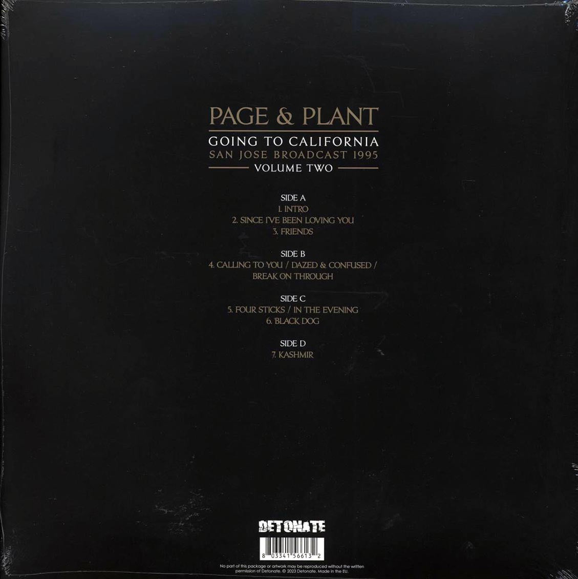 Jimmy Page, Robert Plant - Page & Plant Going To California Volume 2: San Jose Broadcast 1995