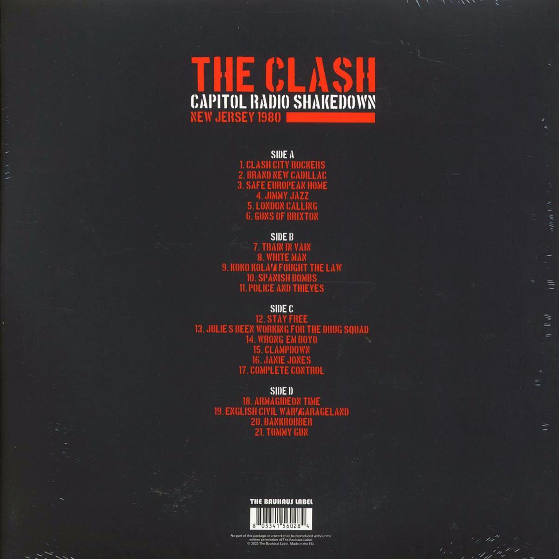 The Clash - Capitol Radio Shakedown: New Jersey 1980