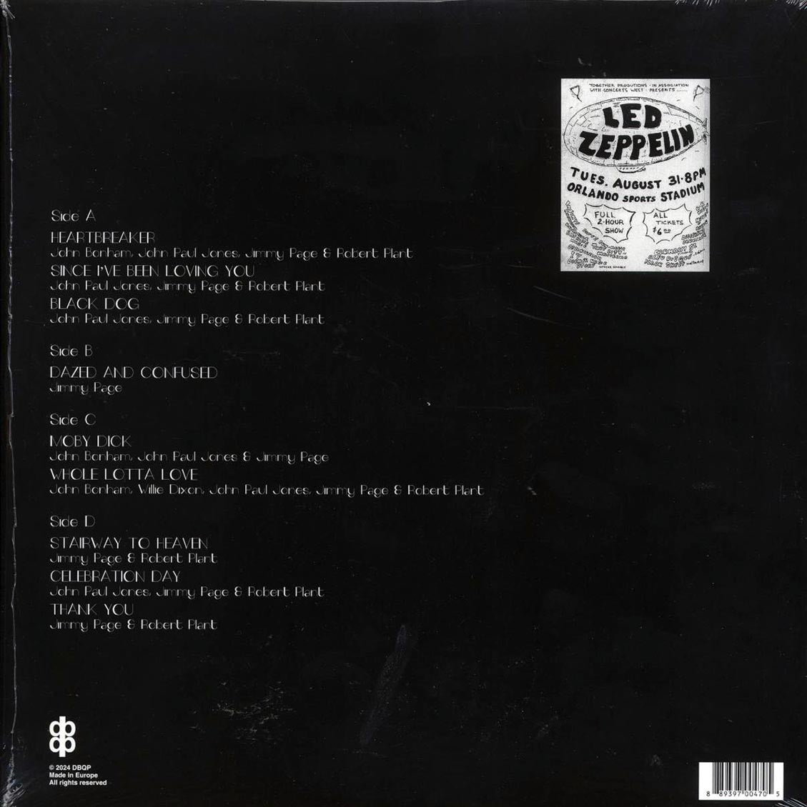 Led Zeppelin - Live At Orlando Stadium, Florida, August 31st, 1971