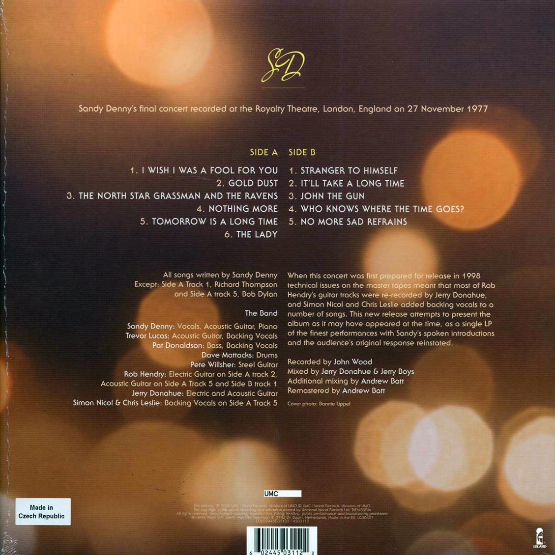 Sandy Denny - Gold Dust: Live At The Royalty