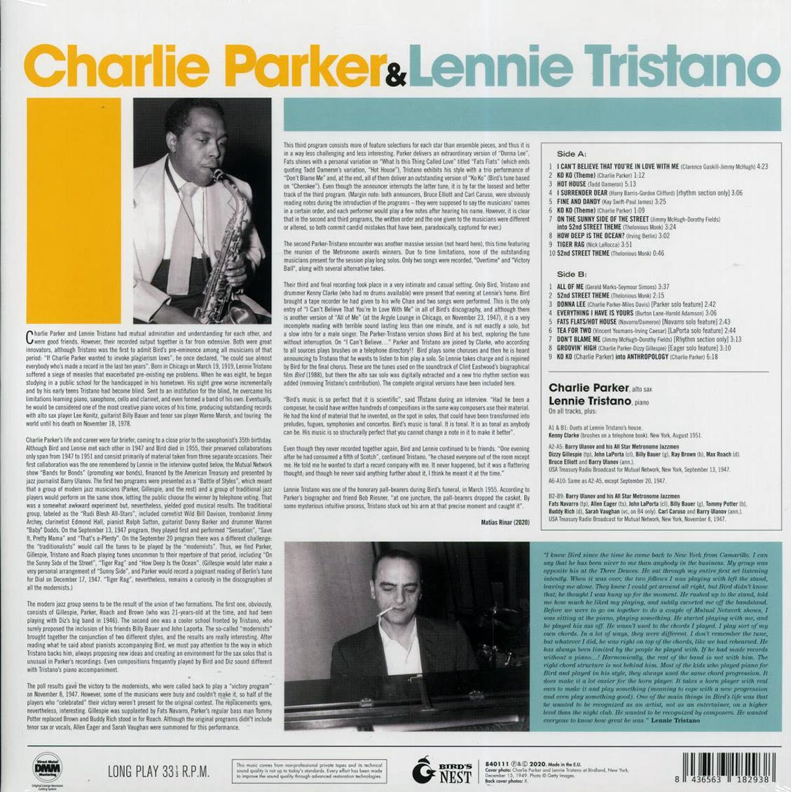 Charlie Parker, Lennie Tristano - Charlie Parker & Lennie Tristano