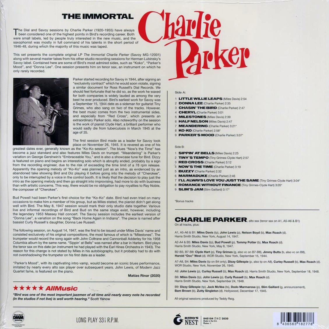 Charlie Parker - The Immortal