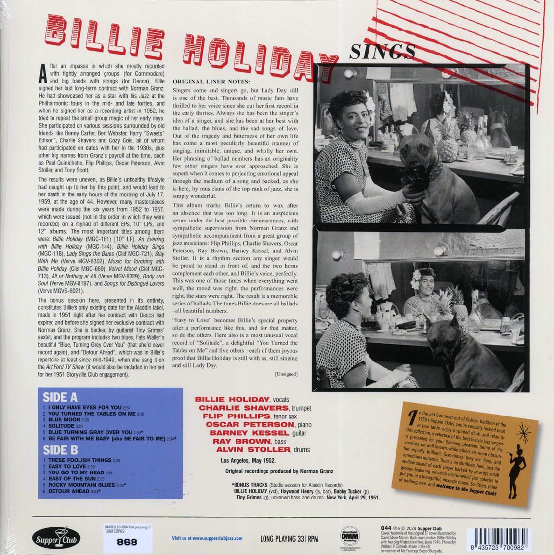 Billie Holiday - Sings