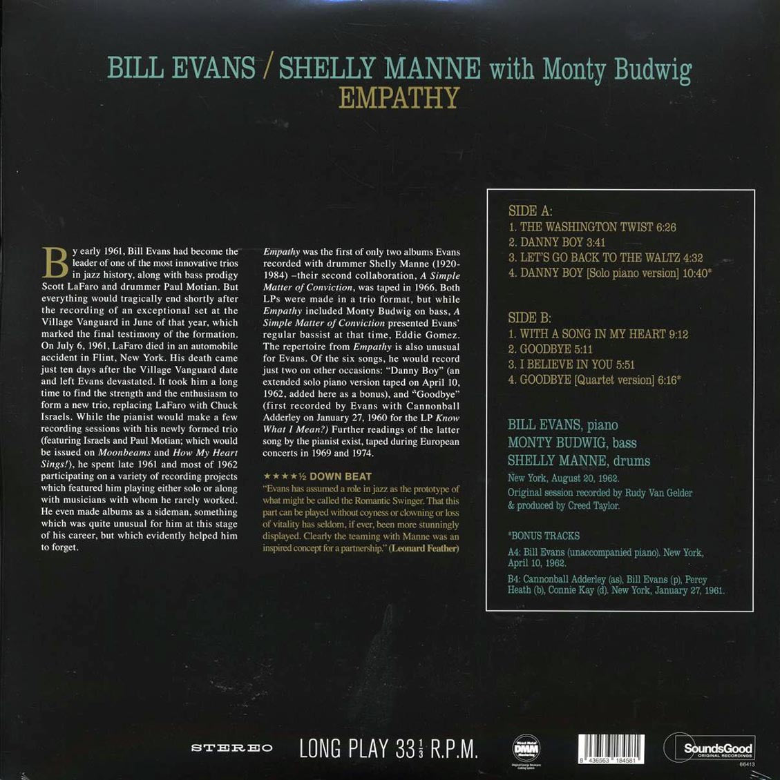 Bill Evans, Shelly Manne, Monty Budwig - Empathy