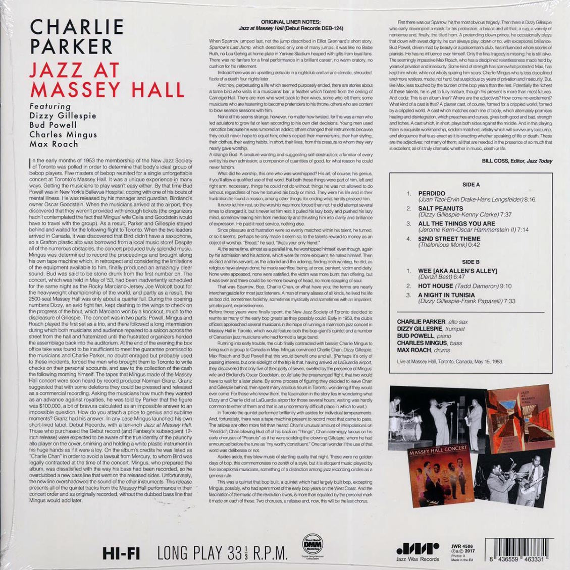Charlie Parker, Dizzy Gillespie, Bud Powell, Charles Mingus, Max Roach - Jazz At Massey Hall