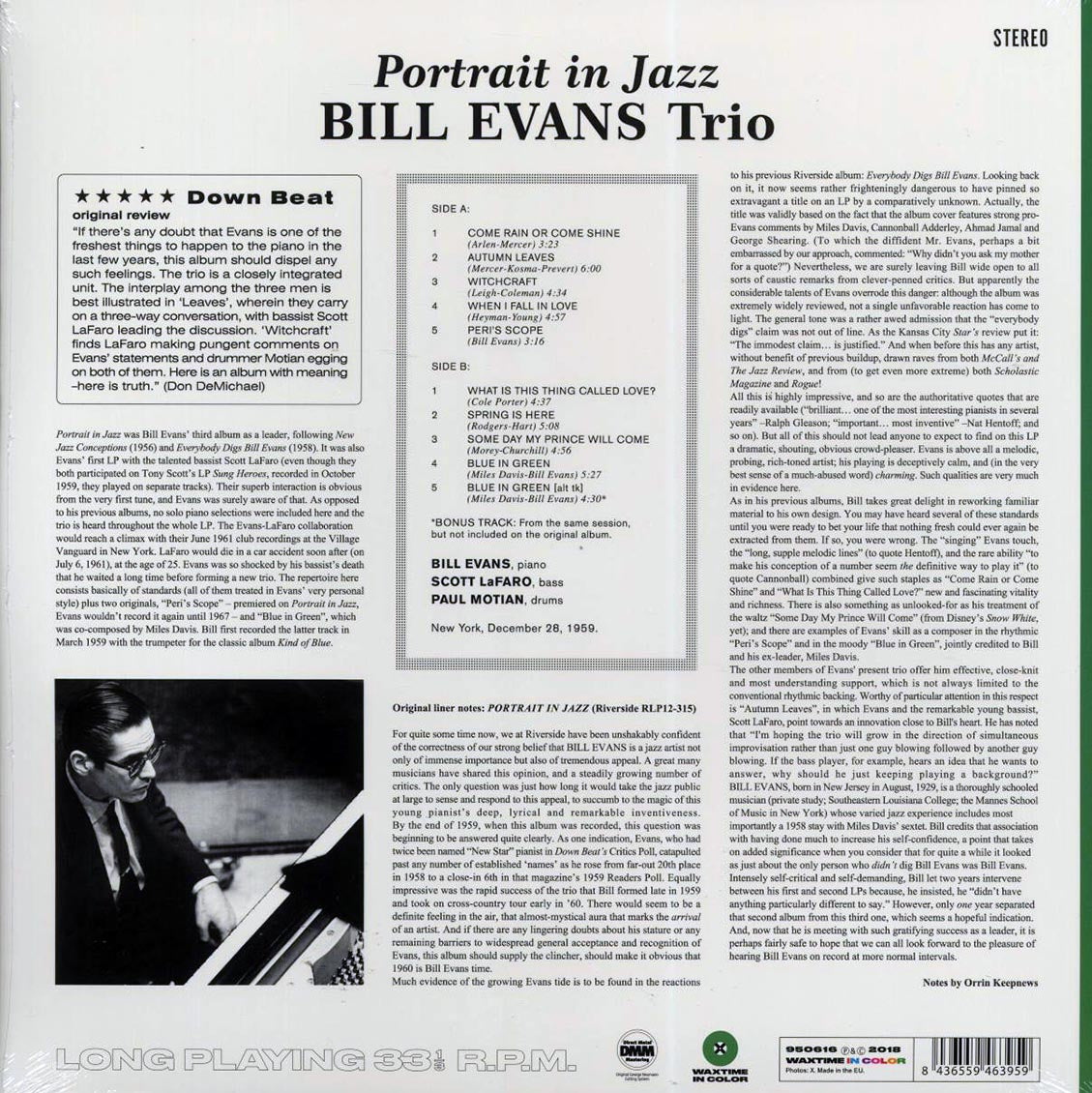 Bill Evans Trio - Portrait In Jazz