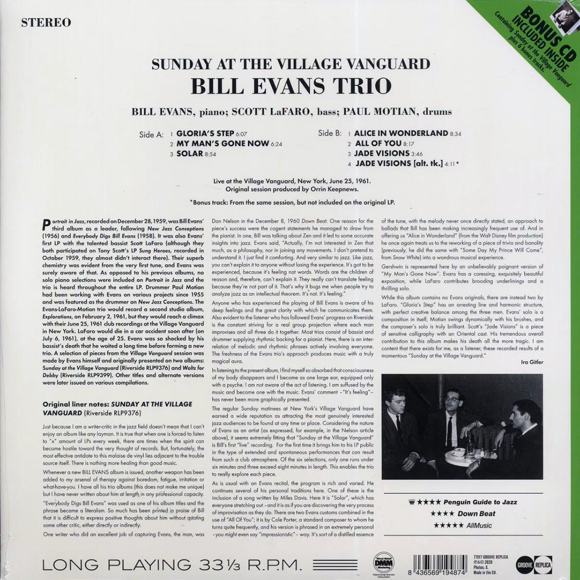 Bill Evans Trio - Sunday At The Village Vanguard