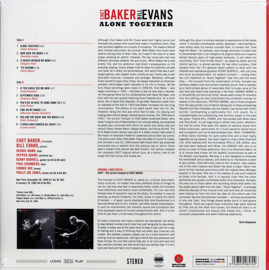 Chet Baker, Bill Evans - Alone Together