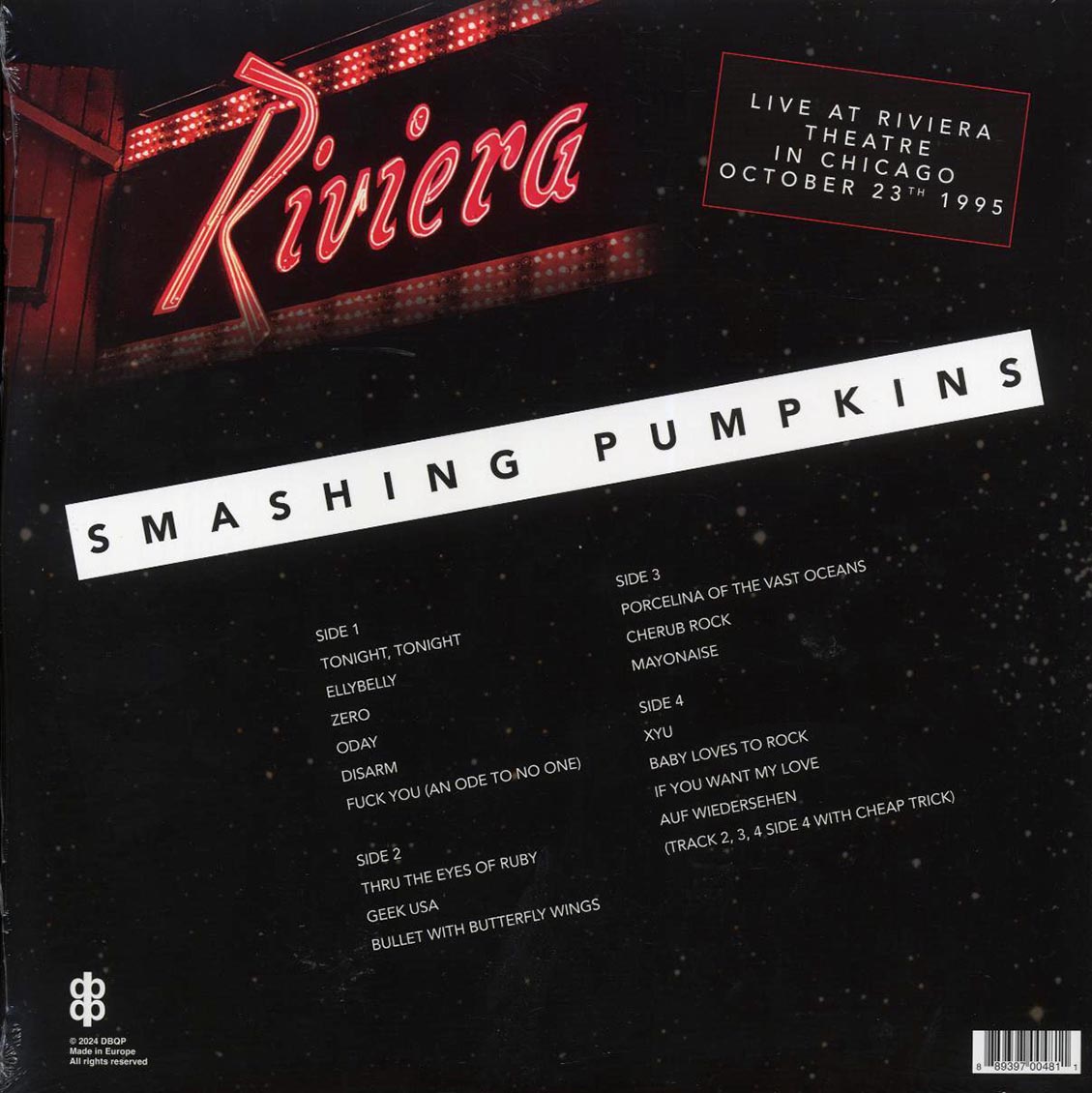 Smashing Pumpkins - Live At Riviera Theatre In Chicago, October 23th 1995