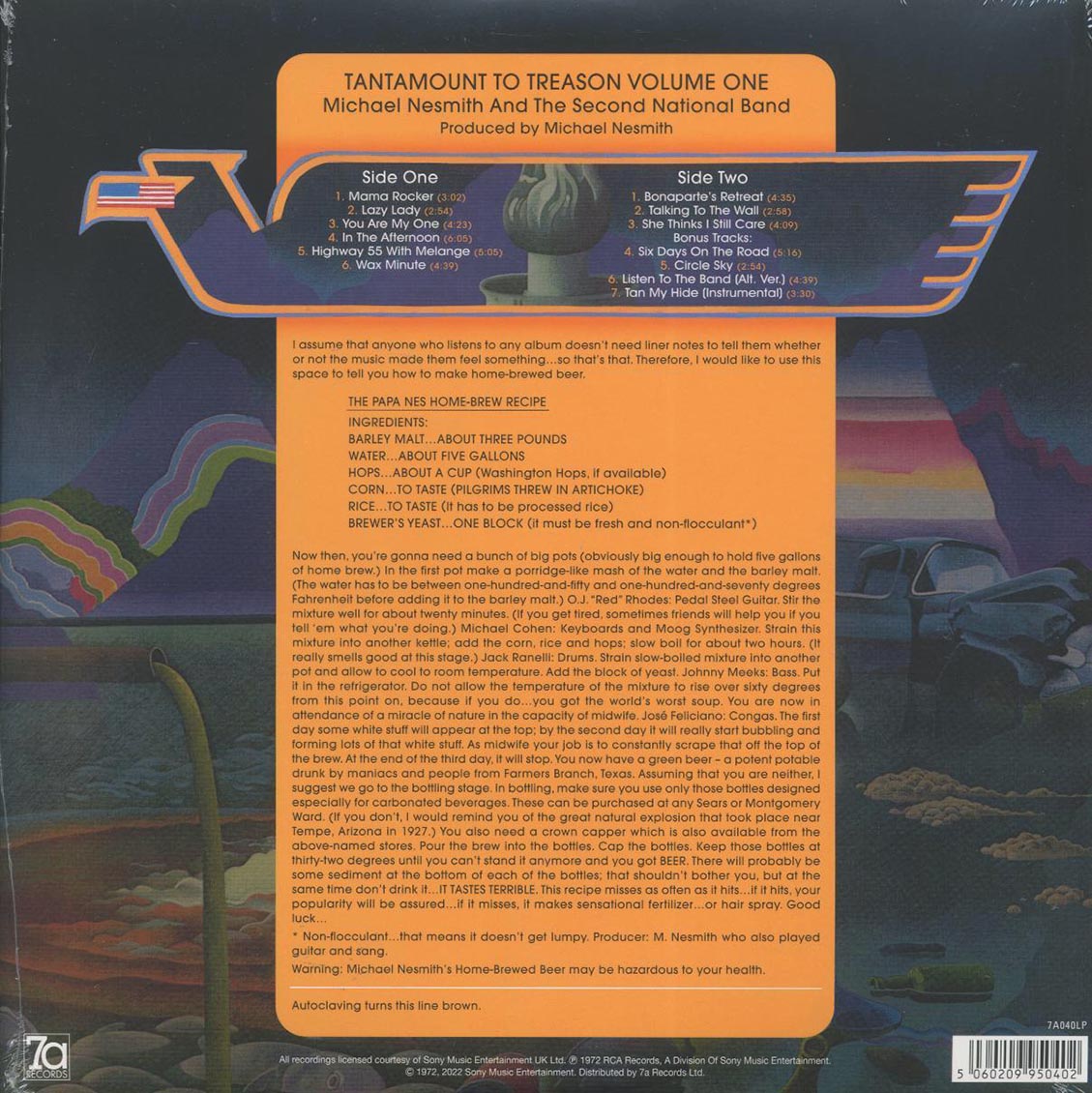 Michael Nesmith & The Second National Band - Tantamount To Treason Volume One