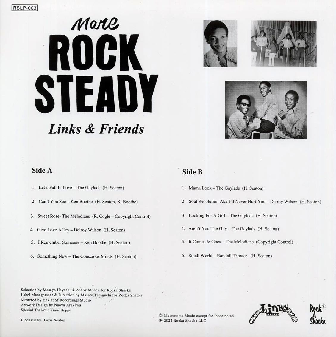 Gaylads, The Melodians, Ken Boothe, Delroy Wilson, Etc. - More Rock Steady: Links & Friends