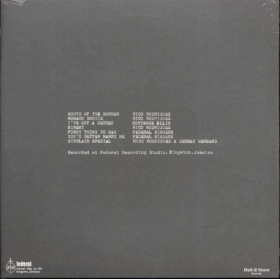 Rico Rodriguez, Hortense Ellis, Federal Singers, Herman Hersang - Unreleased Early Recordings: Shuffle Boogie 1960