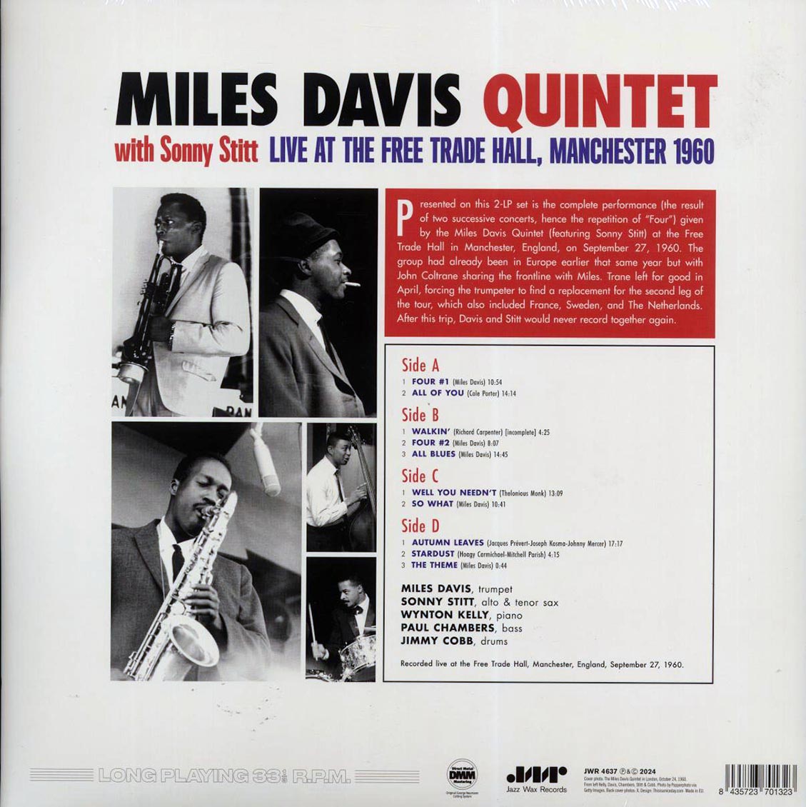 Miles Davis Quintet, Sonny Stitt - Live At The Free Trade Hall, Manchester 1960