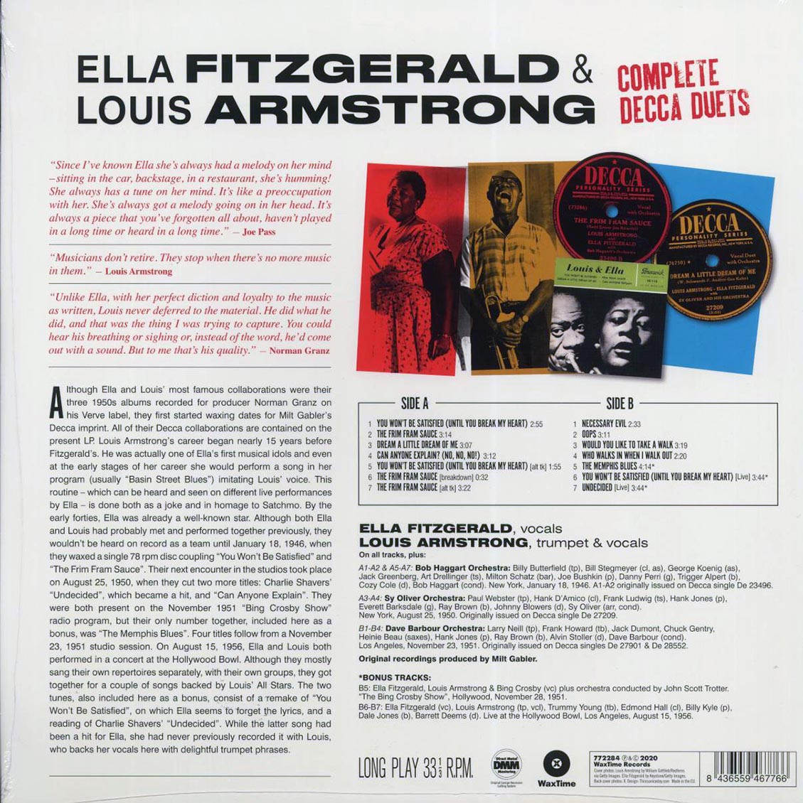 Ella Fitzgerald, Louis Armstrong - Complete Decca Duets