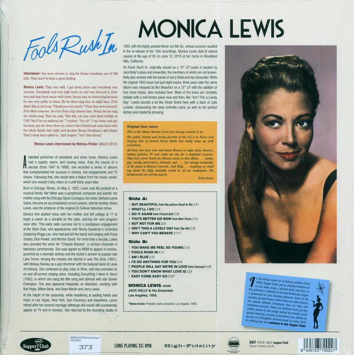 Monica Lewis - Fools Rush In