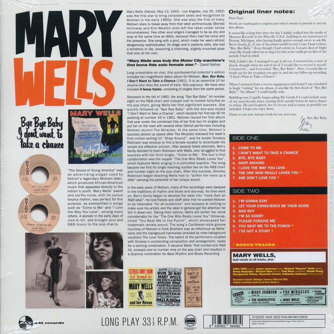 Mary Wells - Bye Bye Baby, I Don't Want To Take A Chance