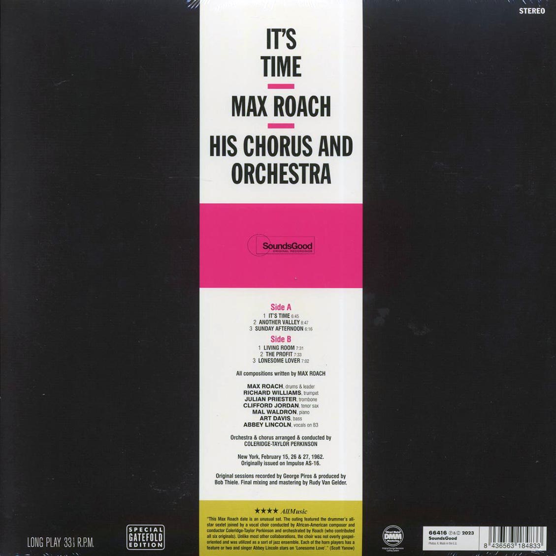 Max Roach, His Chorus And Orchestra - It's Time