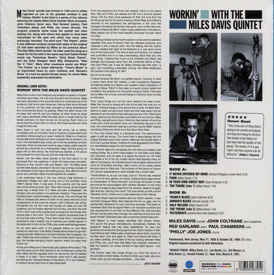 Miles Davis Quintet - Workin’ With The Miles Davis Quintet