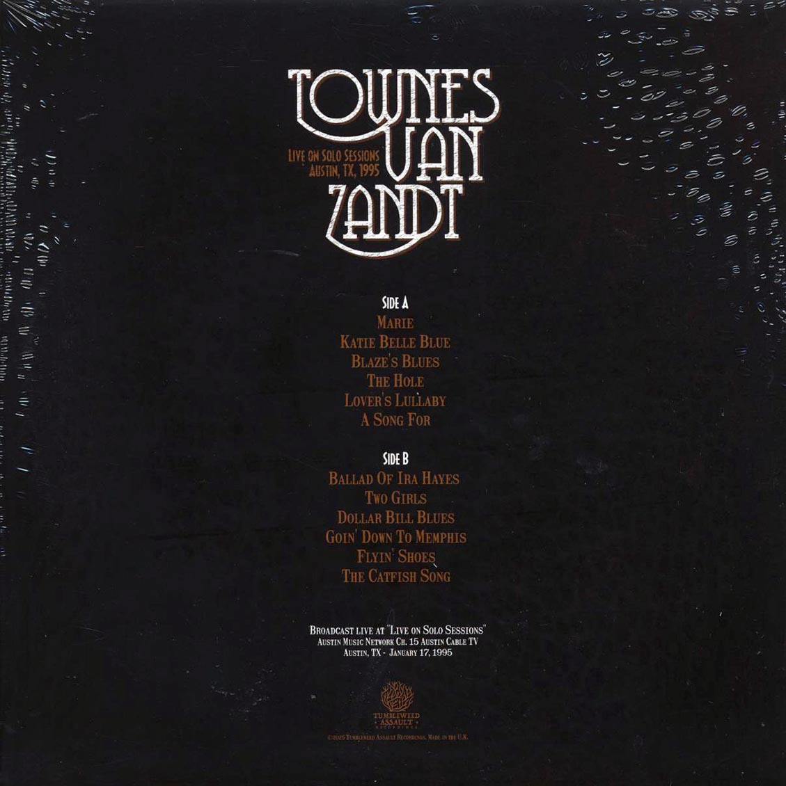 Townes Van Zandt - Live At Solo Sessions, Austin, TX 1995