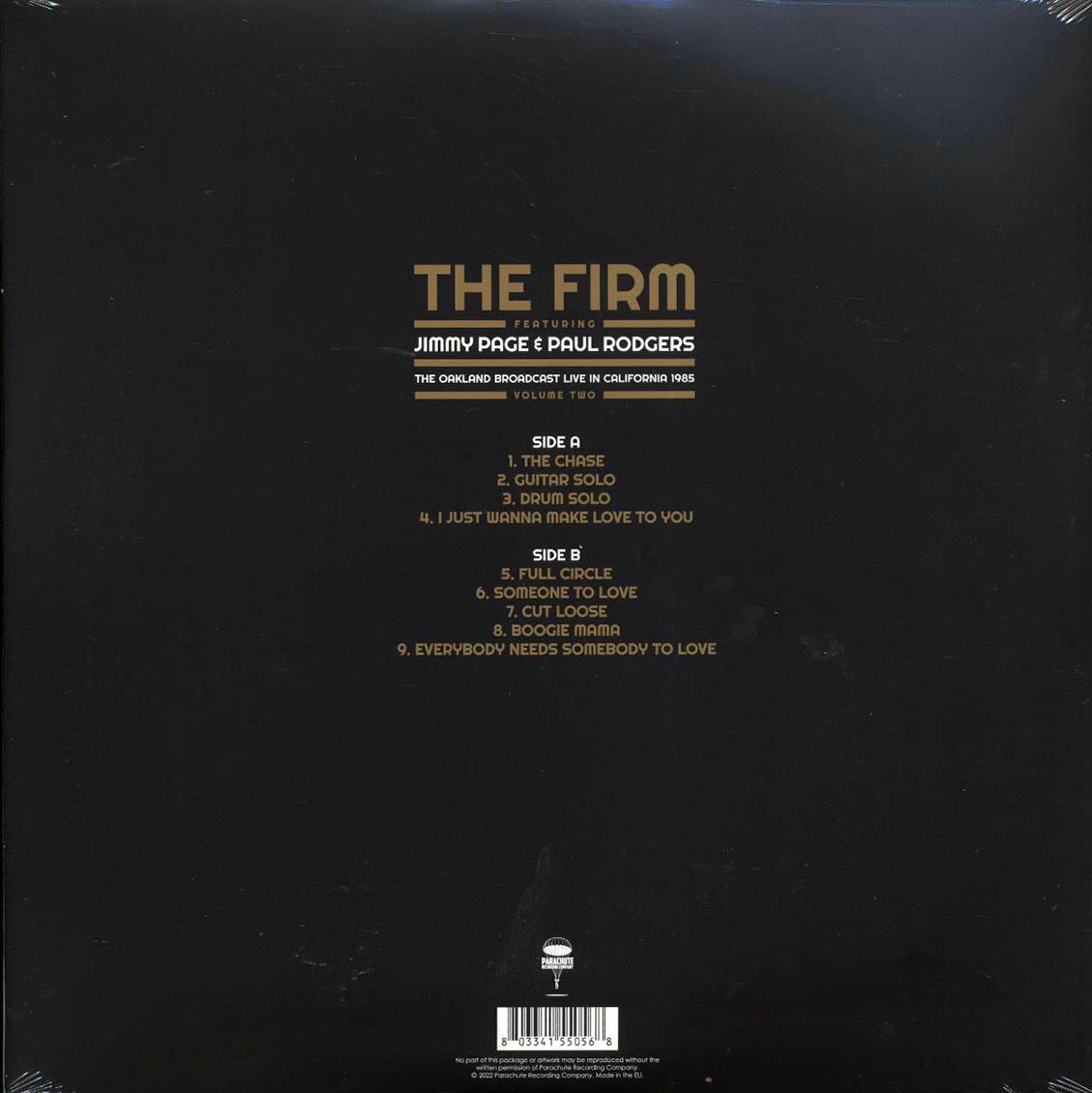 The Firm, Jimmy Page, Paul Rogers - The Oakland Broadcast Volume 2: Live In California