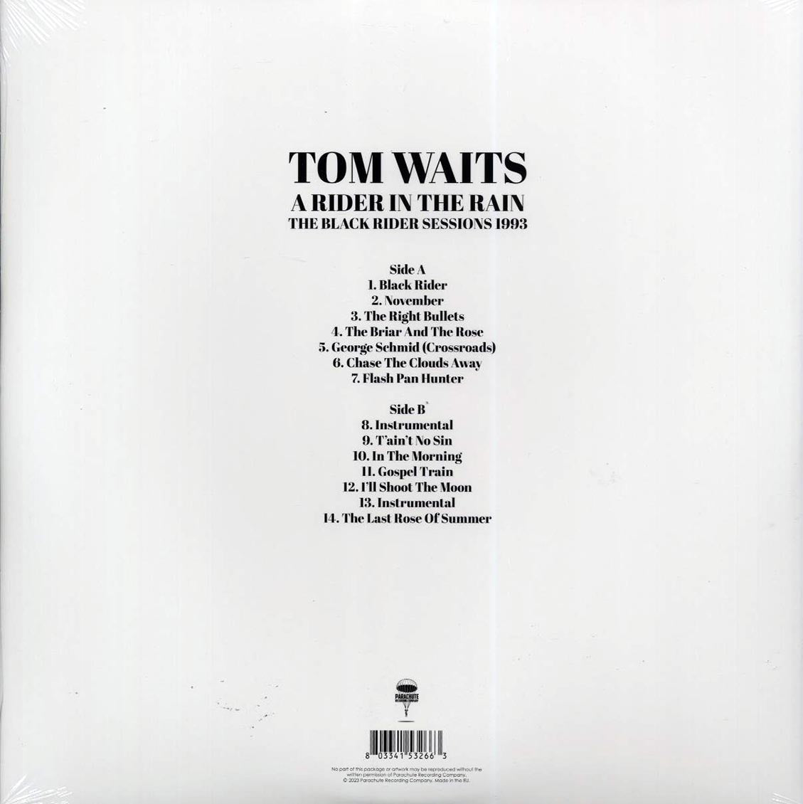 Tom Waits - A Rider In The Rain: The Black Rider Sessions 1993