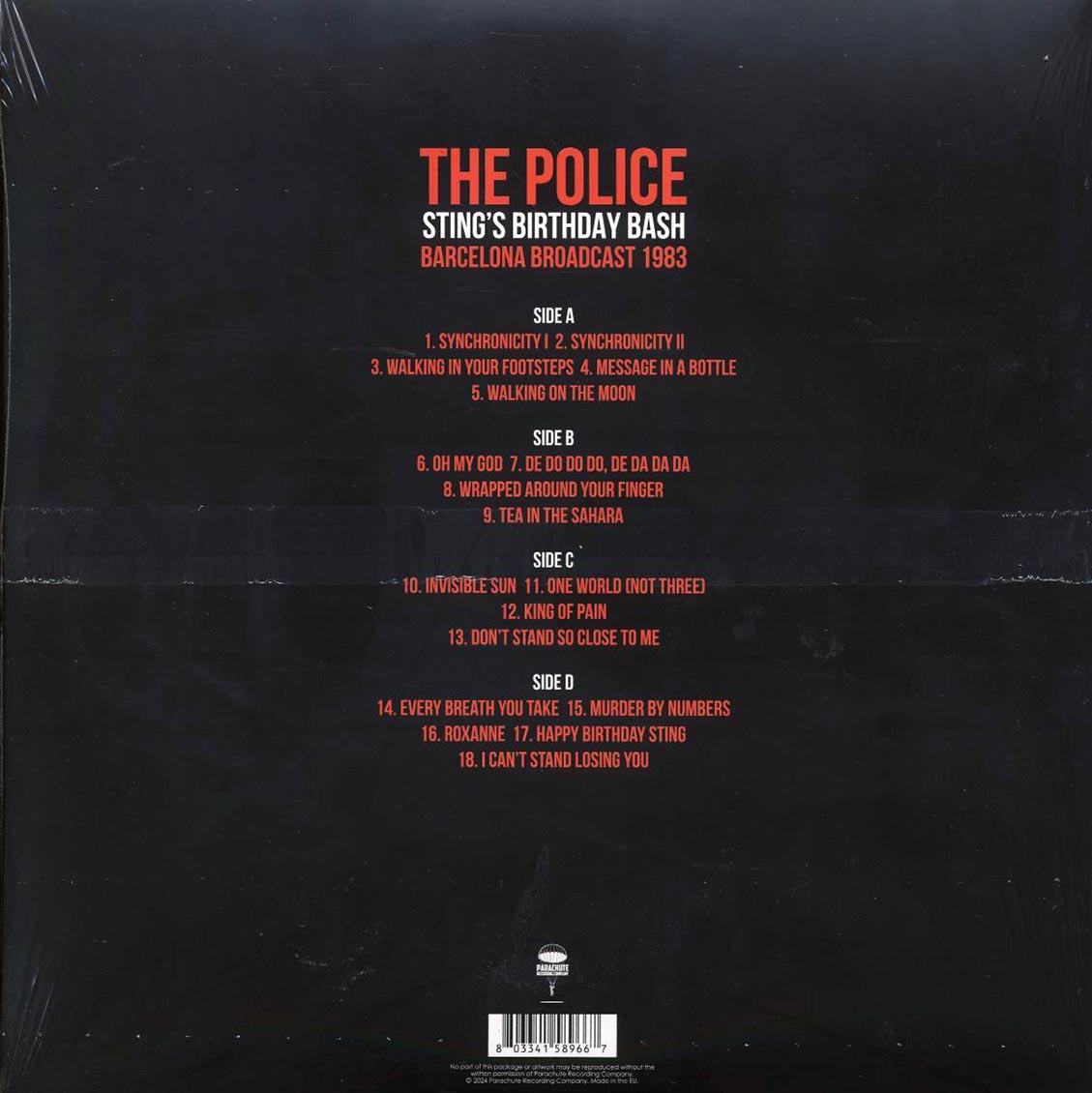 The Police - Sting's Birthday Bash: Barcelona Broadcast 1983