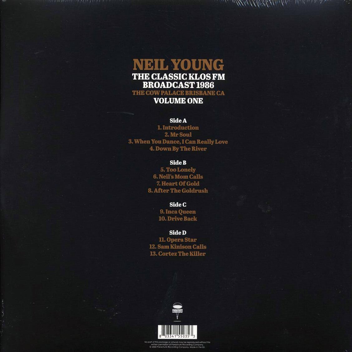 Neil Young - The Classic KLOS FM Broadcast 1986 Volume 1