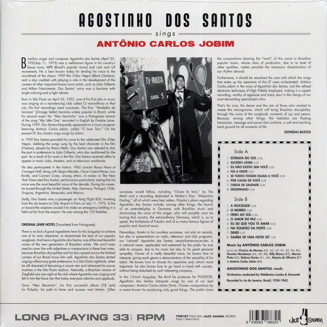 Agostinho Dos Santos - Sings Antonio Carlos Jobim