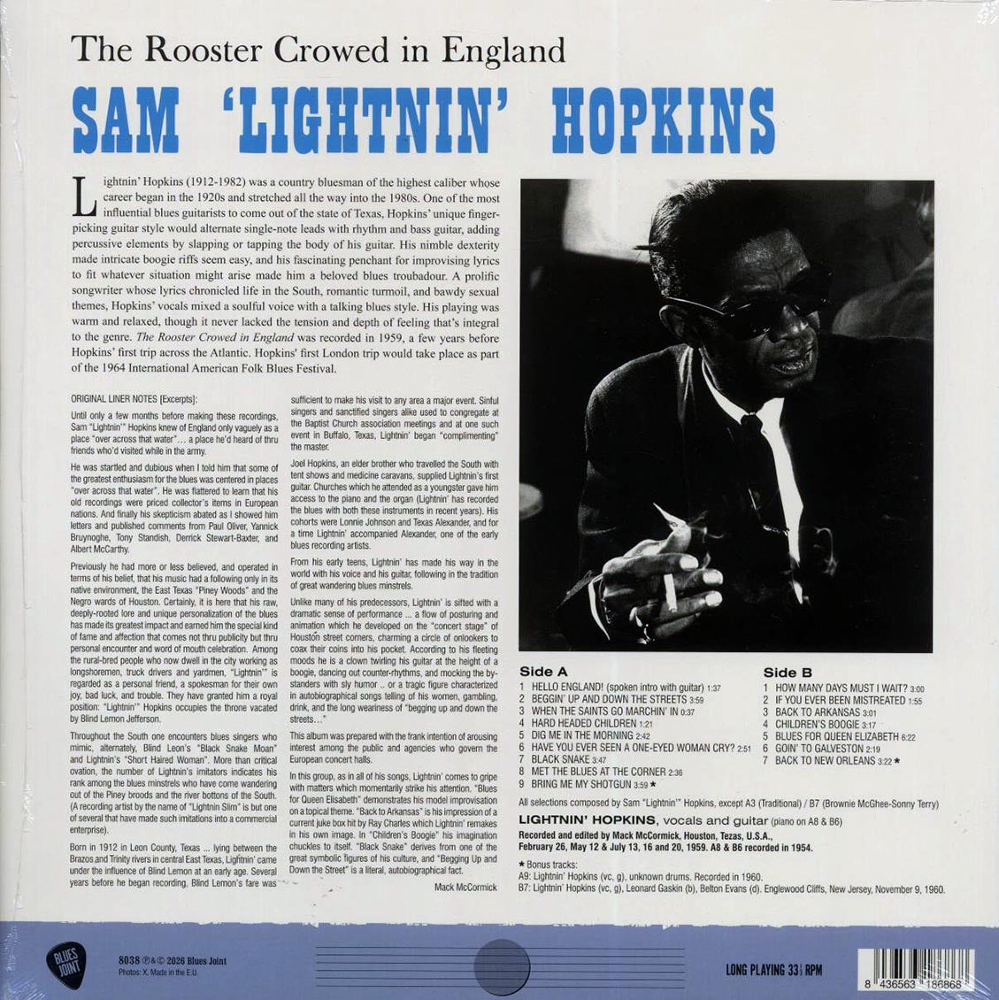 Lightnin' Hopkins - The Rooster Crowed in England