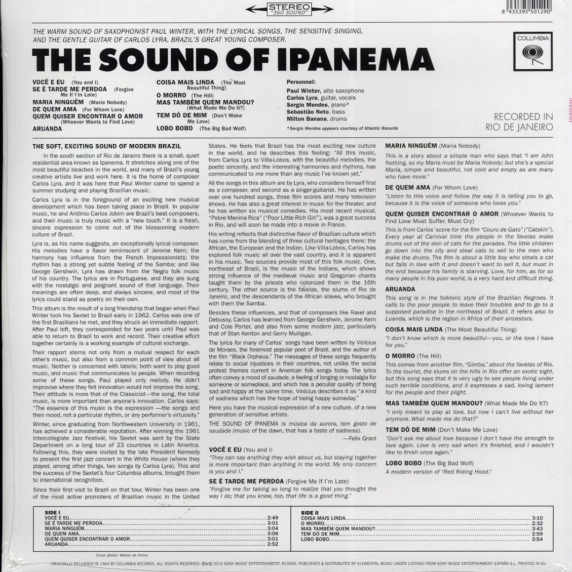 Paul Winter, Carlos Lyra - The Sound Of Ipanema