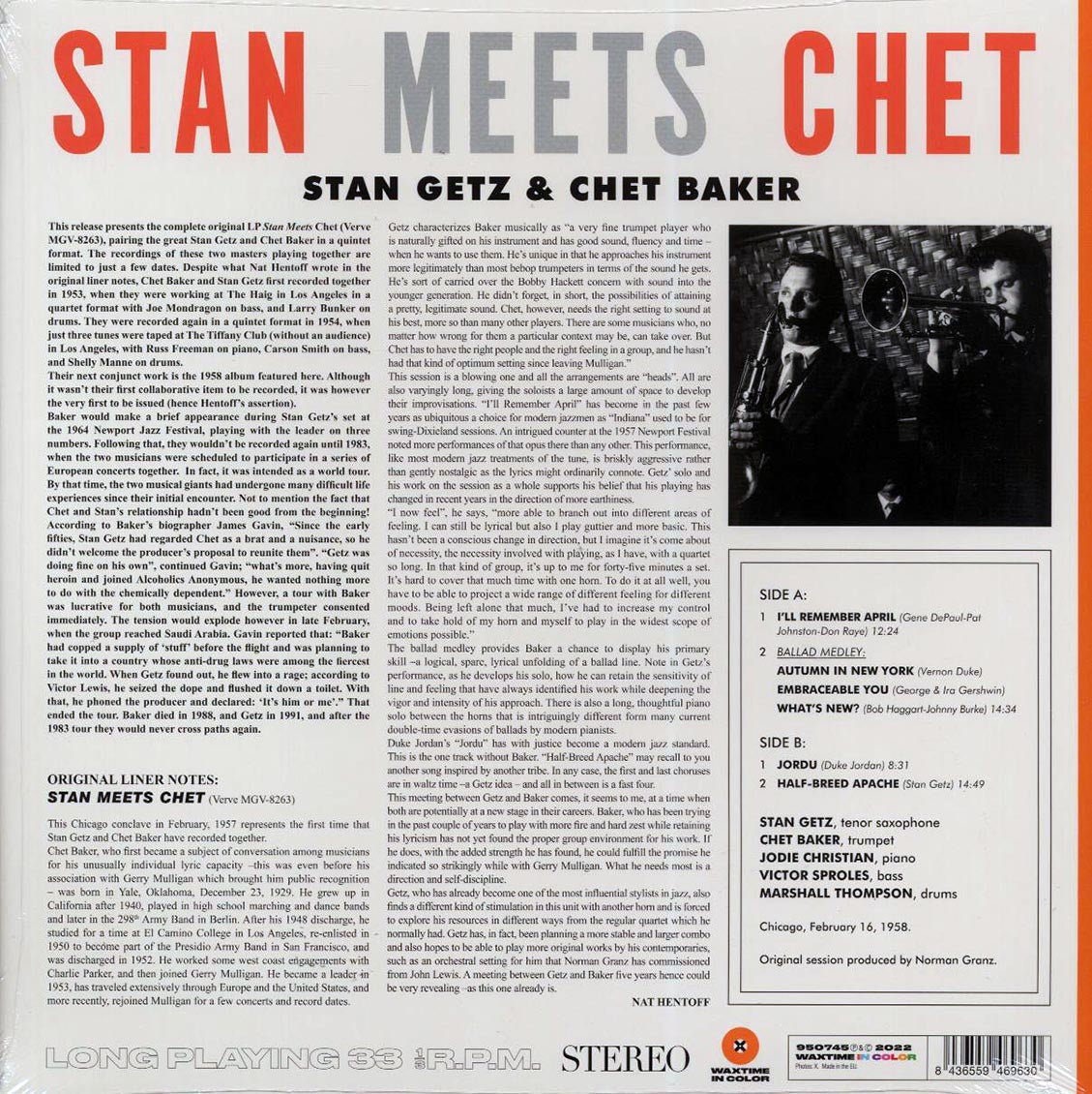 Stan Getz, Chet Baker - Stan Meets Chet