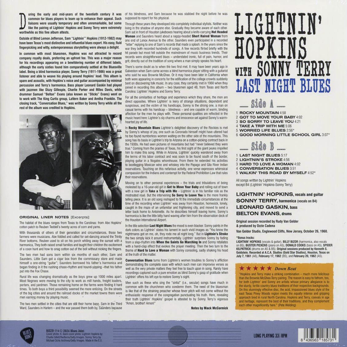 Lightnin' Hopkins, Sonny Terry - Last Night Blues