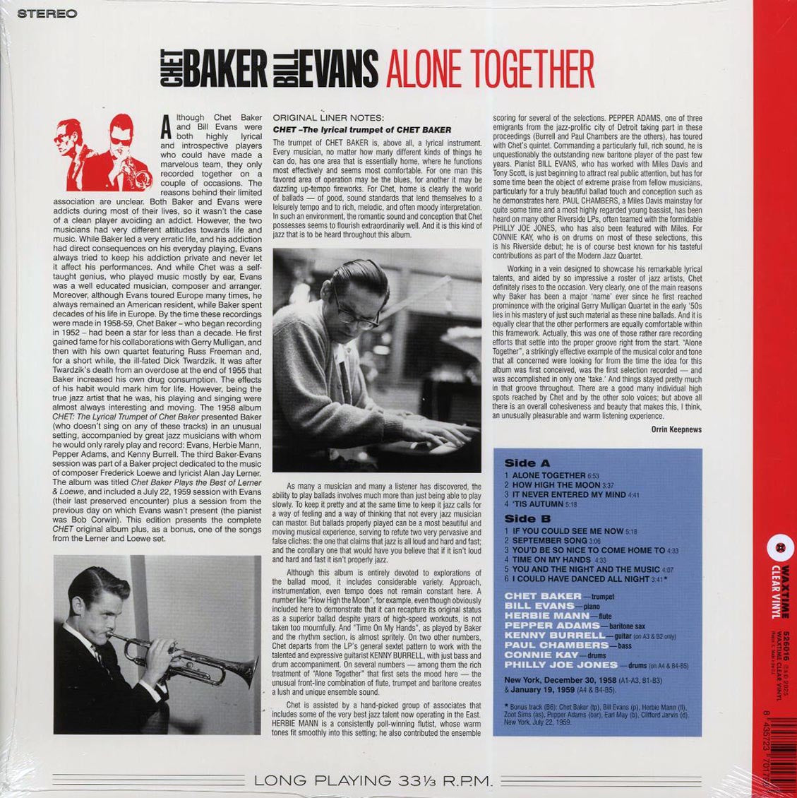 Chet Baker, Bill Evans - Alone Together