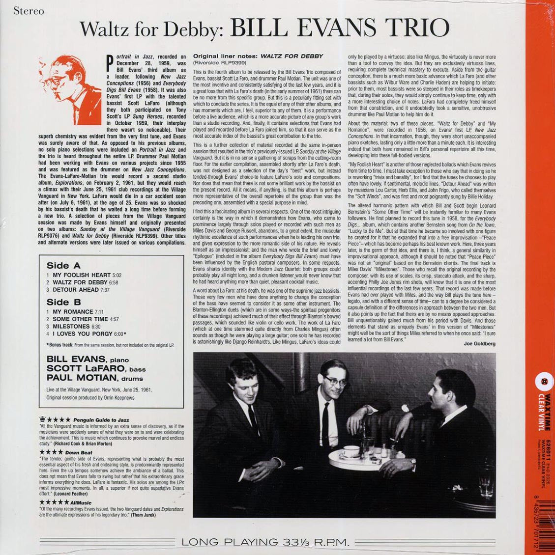 Bill Evans Trio, Scott LaFaro, Paul Motian - Waltz For Debby
