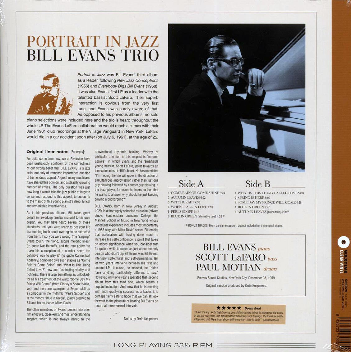 Bill Evans Trio - Portrait In Jazz