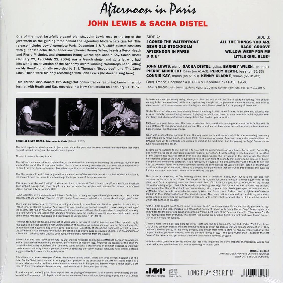 John Lewis, Sacha Distel - Afternoon In Paris