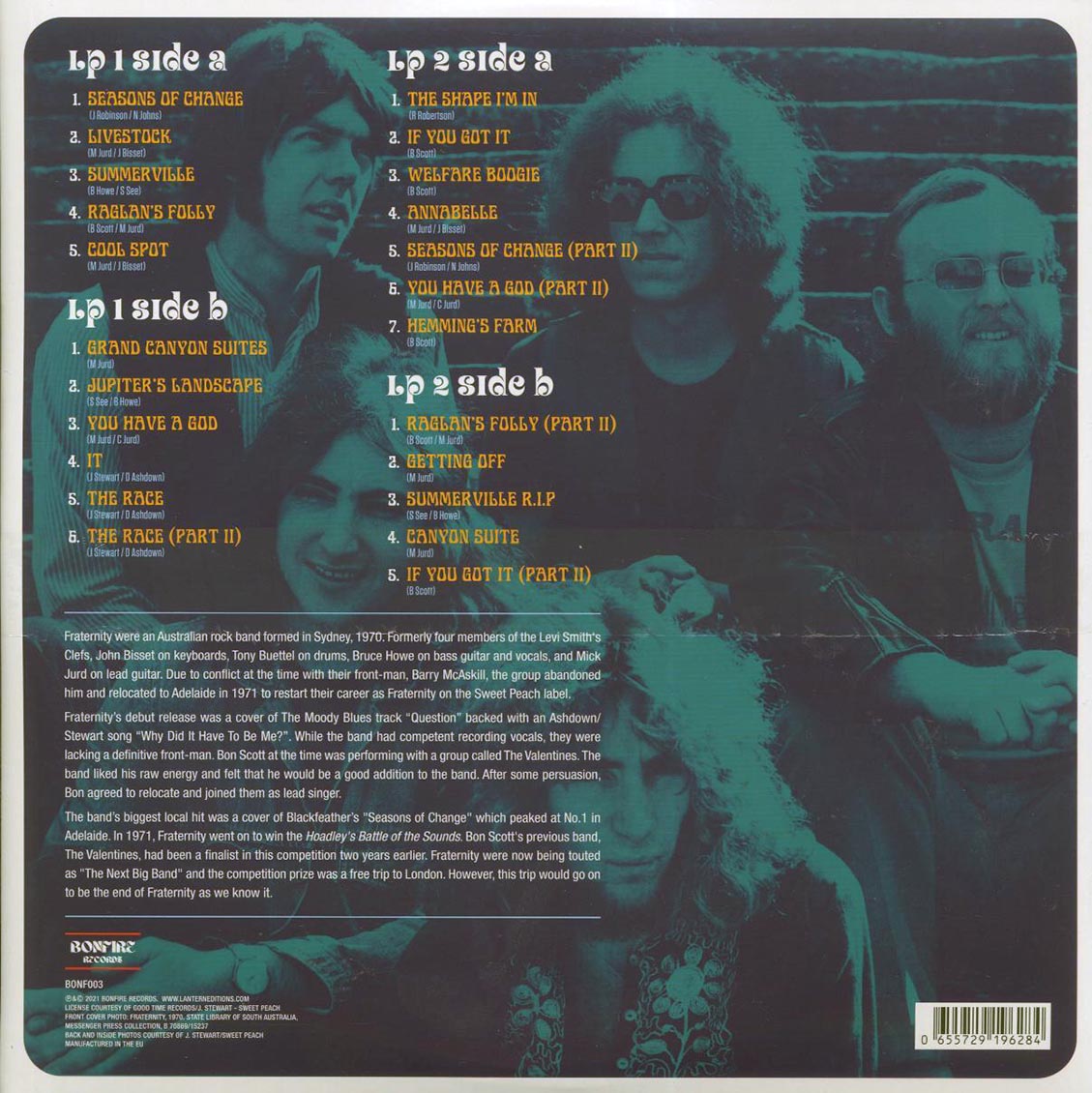 Fraternity - Bon Scott Sessions 1971-1972