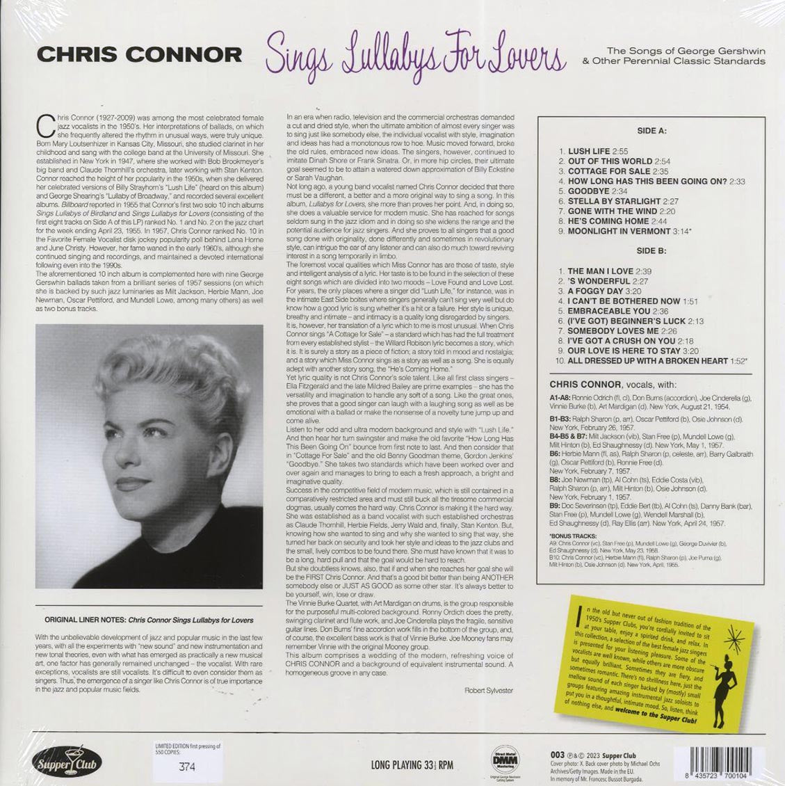 Chris Connor - Sings Lullabys For Lovers
