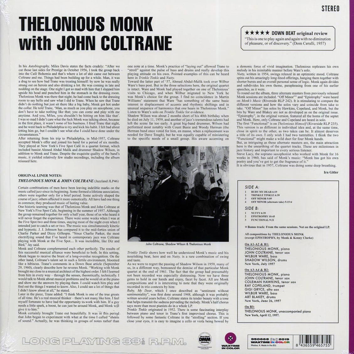 Thelonious Monk, John Coltrane - Thelonious Monk With John Coltrane
