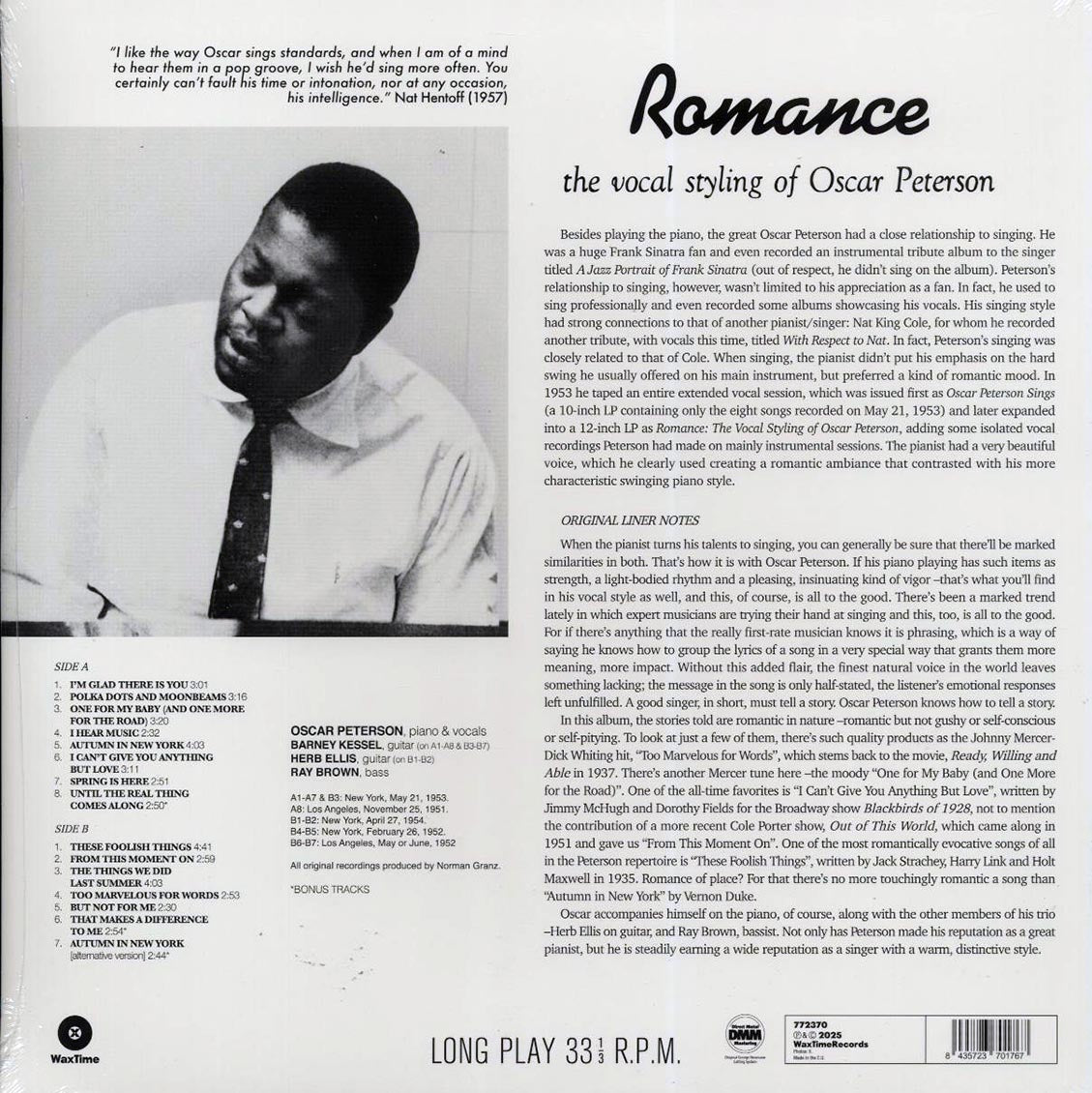 Oscar Peterson - Romance: The Vocal Styling Of Oscar Peterson