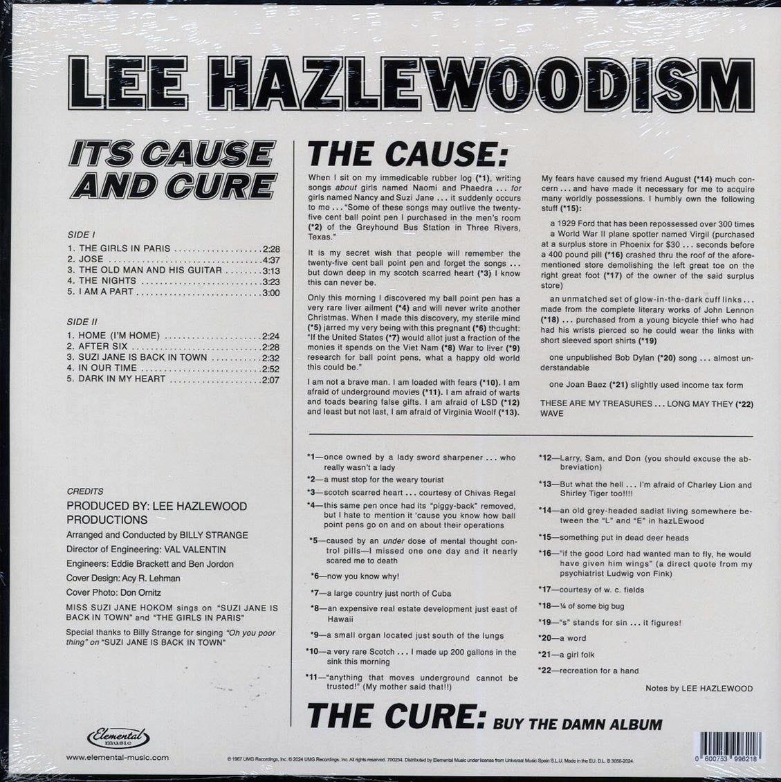 Lee Hazlewood - Lee Hazlewoodism: Its Cause And Cure