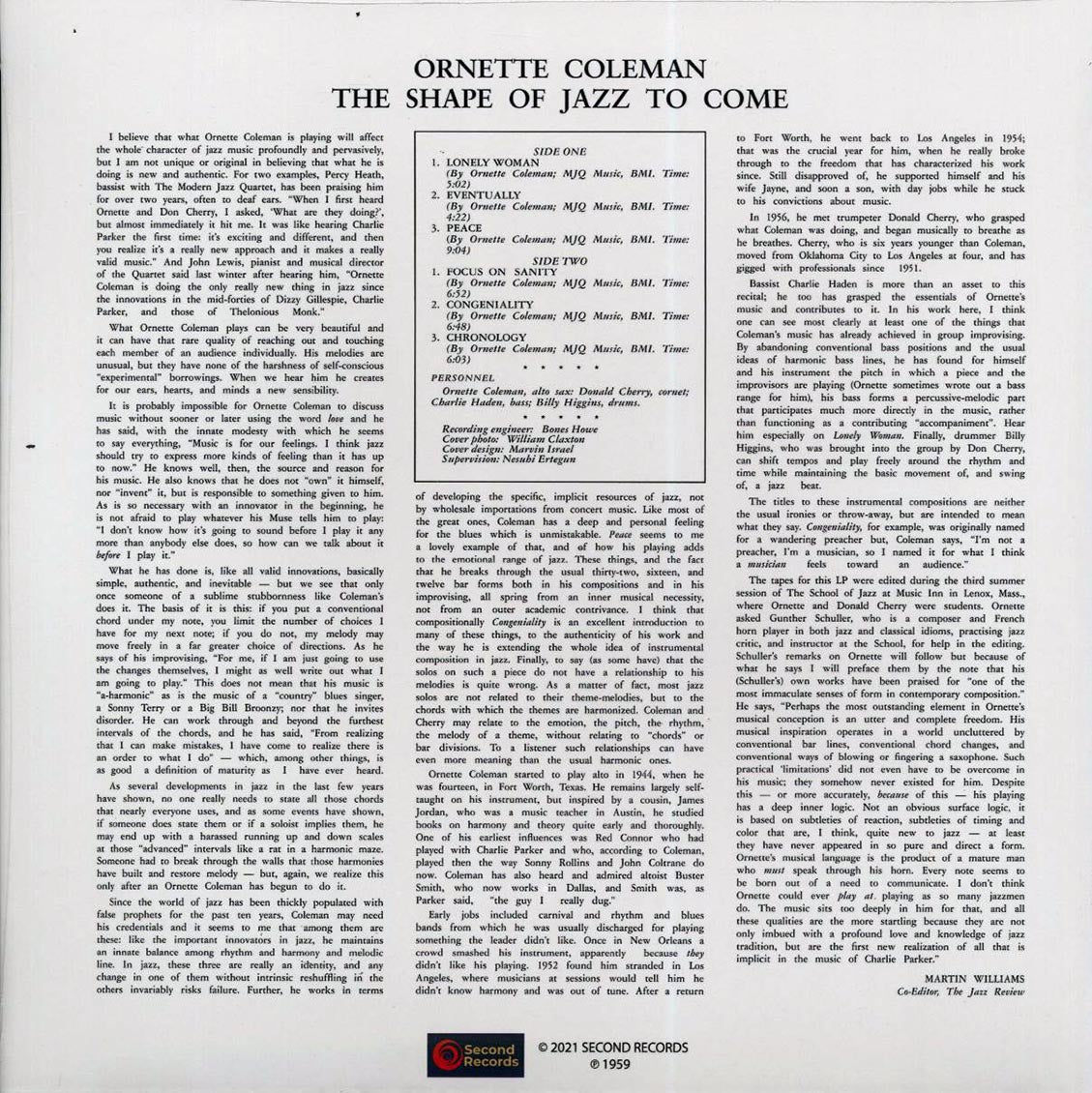 Ornette Coleman - The Shape Of Jazz To Come