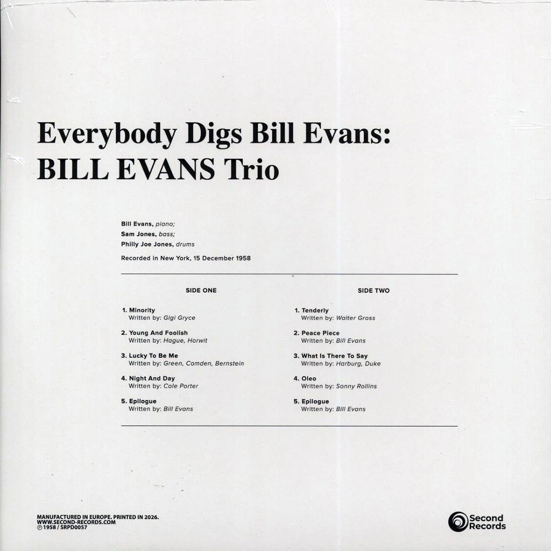 Bill Evans Trio - Everybody Digs Bill Evans
