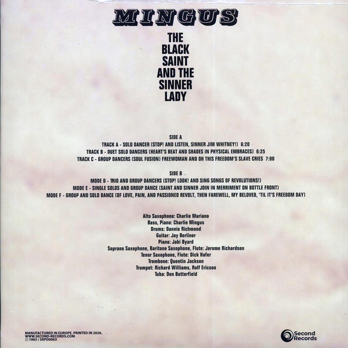 Charles Mingus - The Black Saint And The Sinner Lady