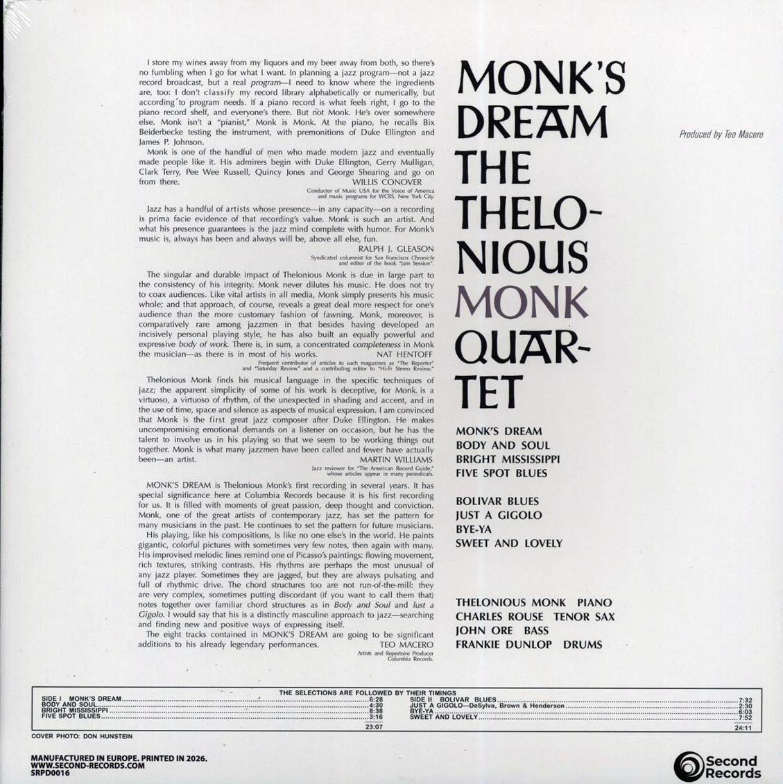 Thelonious Monk Quartet - Monk's Dream