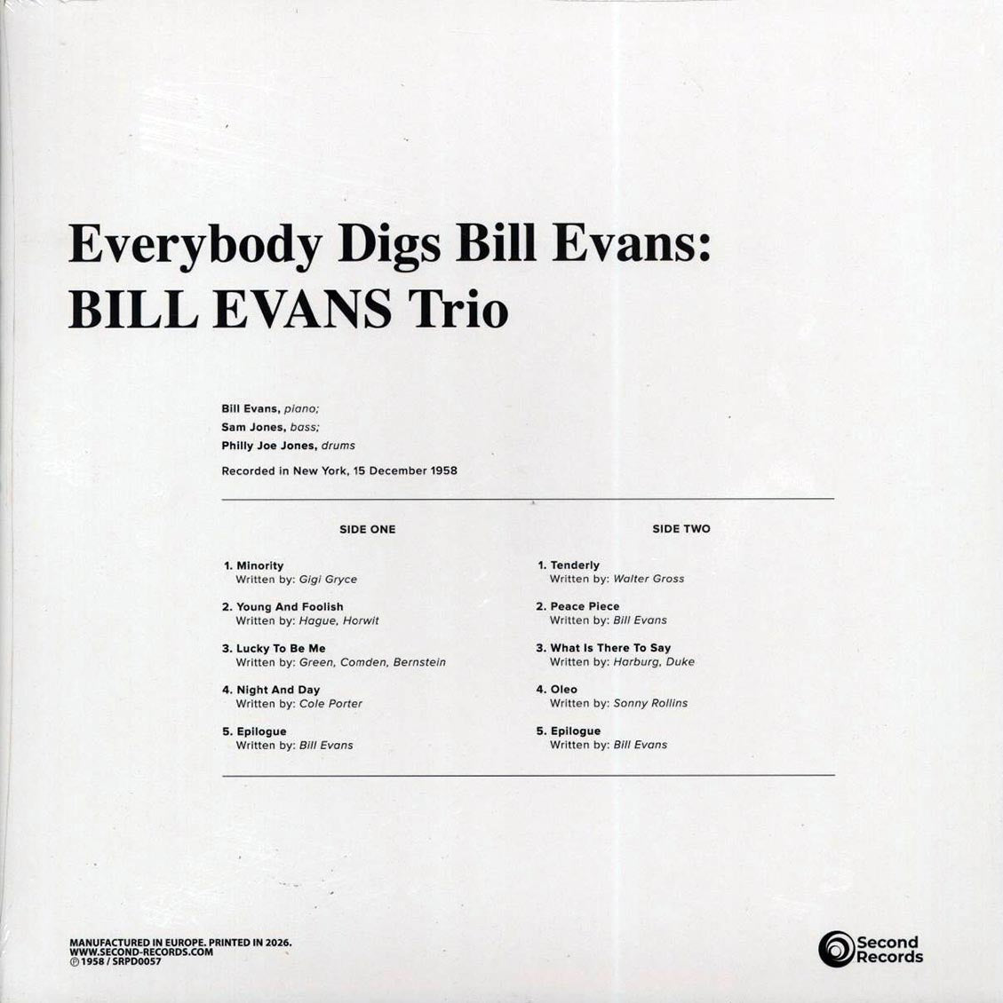 Bill Evans Trio - Everybody Digs Bill Evans