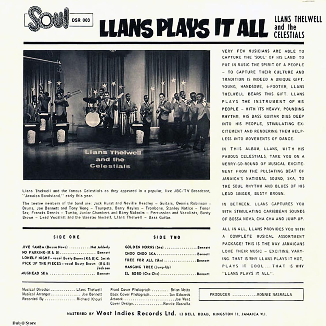 Llans Thelwell & The Celestials - Llans Plays It All
