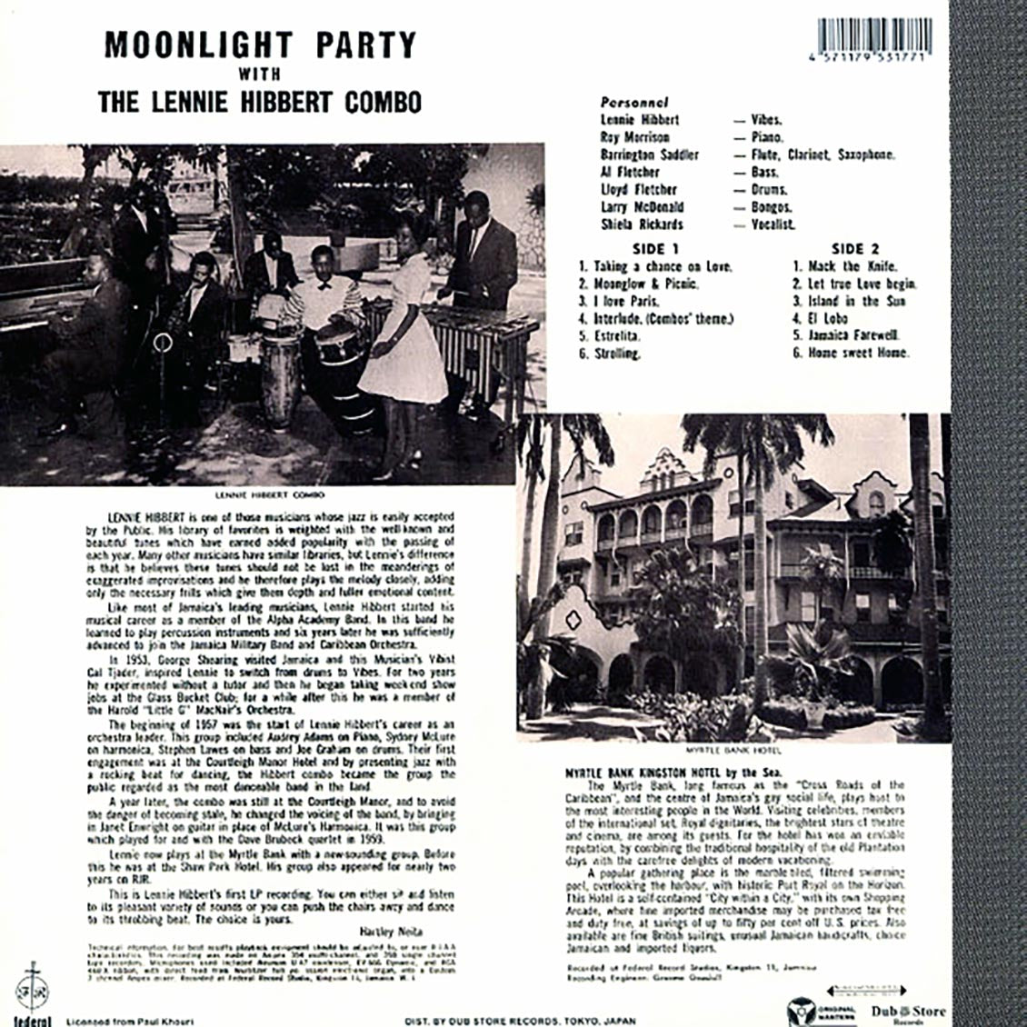 The Lennie Hibbert Combo - Moonlight Party At The Myrtle Bank Hotel