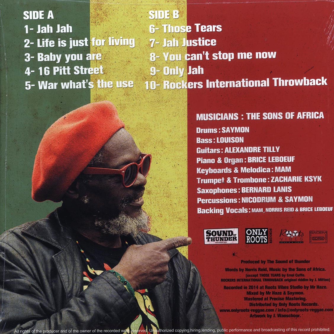 Norris Reid & The Sons Of Africa - Rockers International Throwback